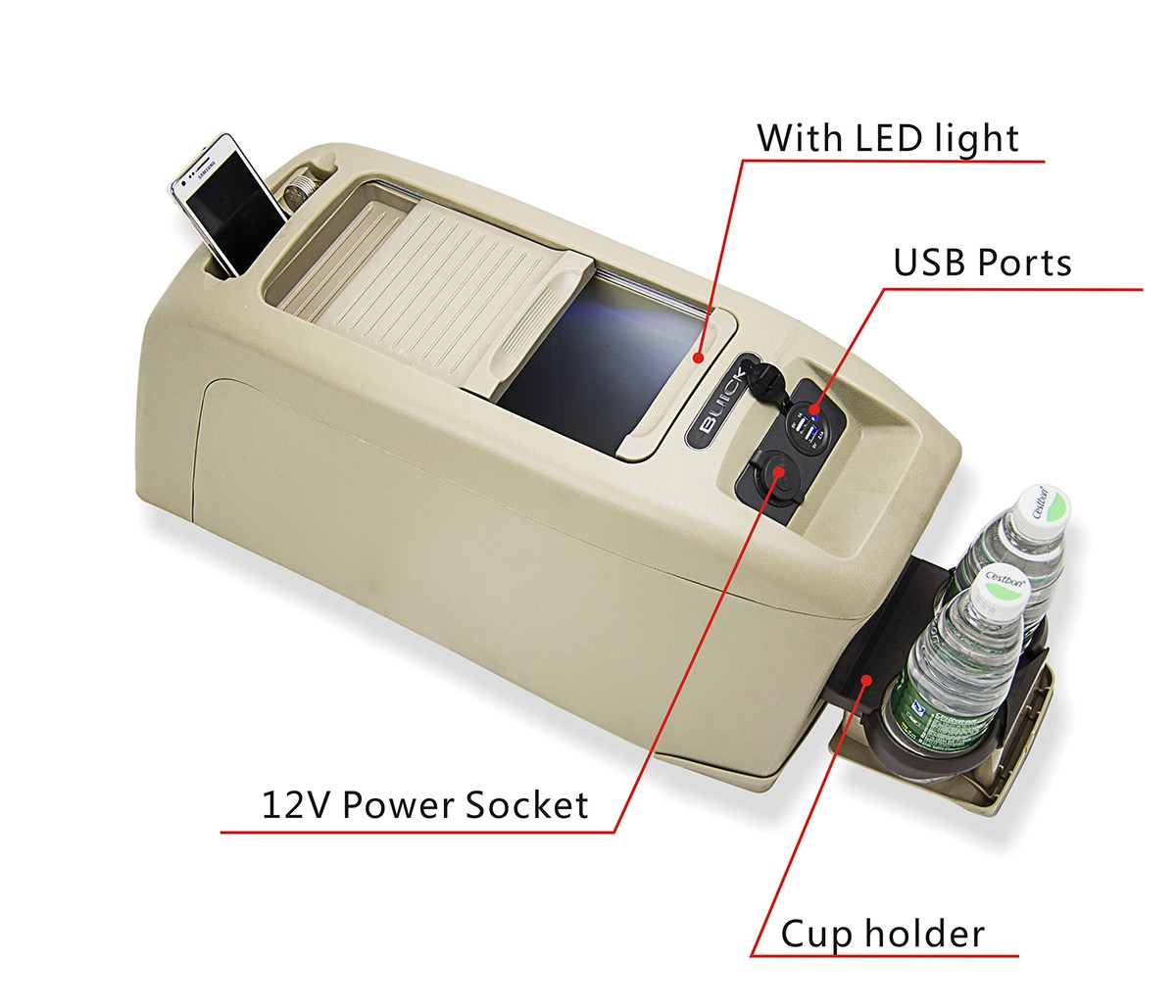 practical car armrest box swagon factory for Buick GL8-3
